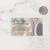 elegantes klassisches Foto Dankeschön für Hochzeit Mitteilungskarte (Vorderseite/Rückseite Beispiel)