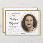 Elegantes klassisches Foto Einladung (Vorne/Hinten)