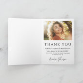 Elegantes klassisches Foto für Abschluss an der Gr Dankeskarte (Innenseite)