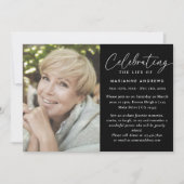 Elegantes klassisches Foto - Gedenkfeier Einladung (Vorderseite)