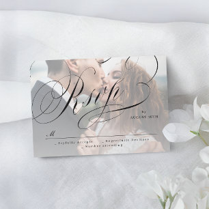 Elegantes klassisches Foto Hochzeit RSVP-Auto RSVP Karte