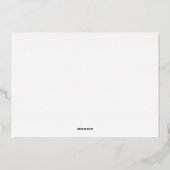 Elegantes klassisches Foto mit Pressed Folieneinladung (Rückseite)