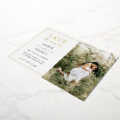 Elegantes klassisches Foto mit Pressed Folieneinladung (Gedreht)