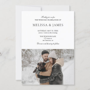 Elegantes klassisches Foto QR Einladung