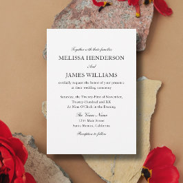 Elegantes klassisches Foto White Wedding Einladung
