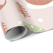 Elegantes klassisches Fox-Muster Geschenkpapier (Rolleneckpunkt)