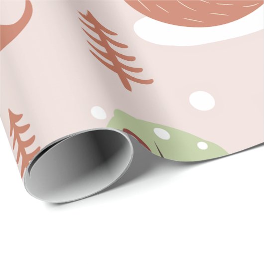 Elegantes klassisches Fox-Muster Geschenkpapier (Rolleneckpunkt)