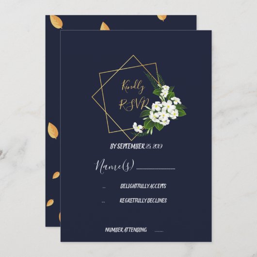 Elegantes klassisches geometrisches UAWG der Marin Einladung (Vorne/Hinten)