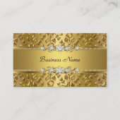 Elegantes, klassisches Gold Damask Embossed Image Visitenkarte (Vorderseite)