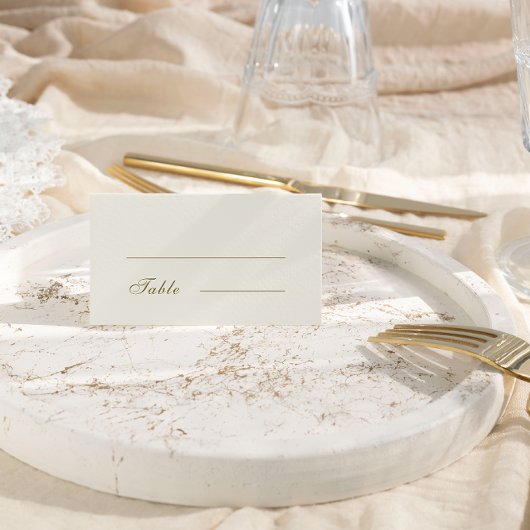 Elegantes klassisches Golden Wappen Monogram Weddi Platzkarte