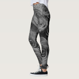 Elegantes klassisches graues Rose-Foto Leggings