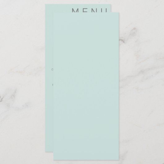 Elegantes klassisches Hochzeitmenü Menükarte (Vorne/Hinten)