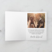 Elegantes klassisches Hochzeitsfest gefaltet Dankeskarte (Innenseite)