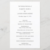 Elegantes klassisches Hochzeitsprogramm (Vorderseite)