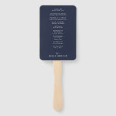 Elegantes klassisches Hochzeitsprogramm Hand F Fächer (Rückseite)