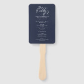 Elegantes klassisches Hochzeitsprogramm Hand F Fächer (Vorderseite)