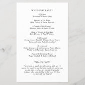 Elegantes klassisches Hochzeitsprogramm zum günsti (Hinten)