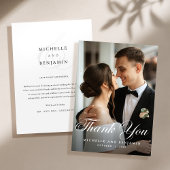Elegantes klassisches Hochzeitssemble Dankeskarte