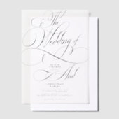 Elegantes klassisches Hochzeitsskript Pergament Einladungen (Versetzt)