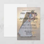 elegantes klassisches Hochzeitstag-Foto-Overlay Einladung (Vorne/Hinten)