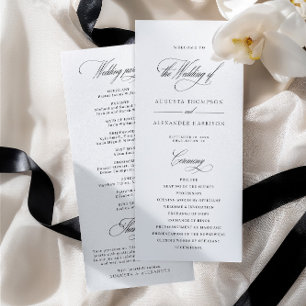Elegantes klassisches Kalligrafie-Hochzeitsprogram