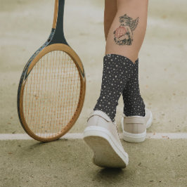 Elegantes, klassisches Karkohle Gray Silver Stars  Socken