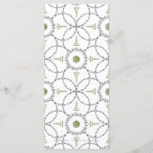 Elegantes klassisches klassisches Hochzeitsmenü Menükarte (Rückseite)