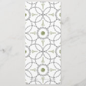 Elegantes klassisches klassisches Hochzeitsmenü Menükarte (Rückseite)