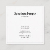 Elegantes klassisches Look Nostalgisches Design Al Quadratische Visitenkarte (Vorderseite)