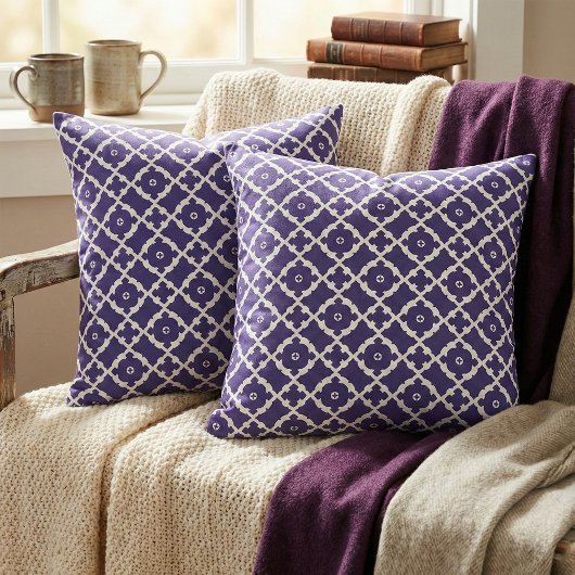 Elegantes klassisches Marinemuster in Blau und Wei Stoff