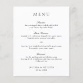 Elegantes klassisches Menü für feierliche Hochzeit (Vorne)