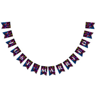 Elegantes klassisches modernes Blumenmuster #902 H Wimpelkette