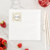 Elegantes klassisches modernes Wedding Monogram Serviette (Beispiel)