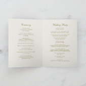 Elegantes klassisches Mongram-Hochzeitsbrot Programm (Innenseite)