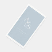 Elegantes, klassisches, Monogramm, Pulverblaues Ho Serviette (Ecke)