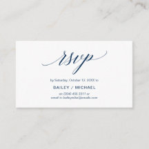 Elegantes klassisches, Navy Blue Script, Party UAW