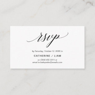 Elegantes klassisches, Navy Blue Script, Party UAW Begleitkarte