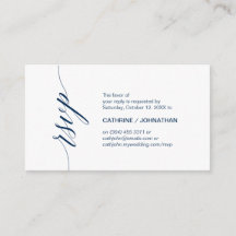Elegantes klassisches, Navy Blue Script, Party UAW