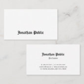 Elegantes klassisches Nostalgisches Design Berufli Visitenkarte (Vorne/Hinten)