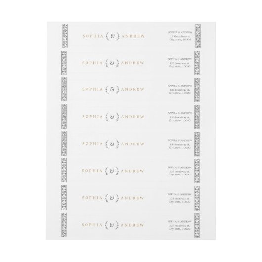 Elegantes klassisches Oldtimer-Hochzeitsmonogramm (Bogen)