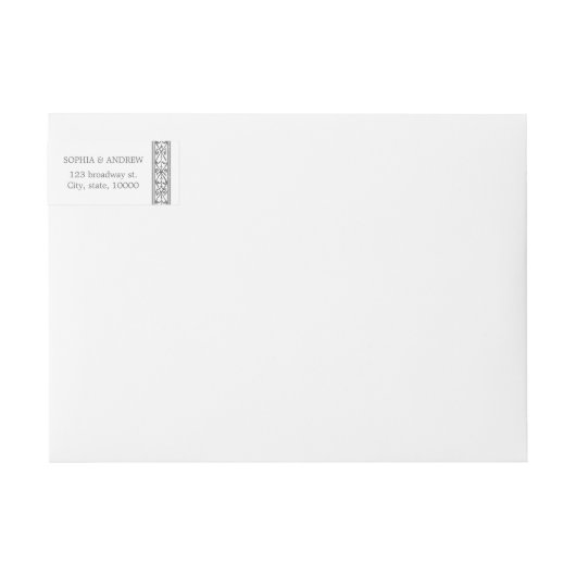 Elegantes klassisches Oldtimer-Hochzeitsmonogramm (Vorderseite)