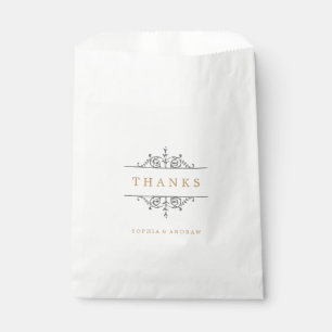 Elegantes klassisches Oldtimer Hochzeitsmonogramm Geschenktütchen