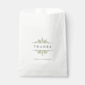 Elegantes klassisches Oldtimer Hochzeitsmonogramm  Geschenktütchen (Vorderseite)