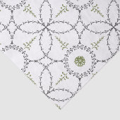 Elegantes klassisches Oldtimer-Hochzeitsmonogramm Seidenpapier (Ausschnitt)