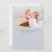 Elegantes klassisches Oval Foto Geburtsankündigung Einladung (Rückseite)