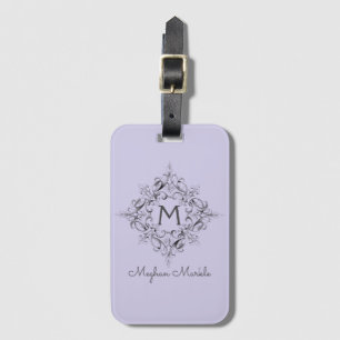 Elegantes klassisches Pastell mit Monogramm Gepäckanhänger