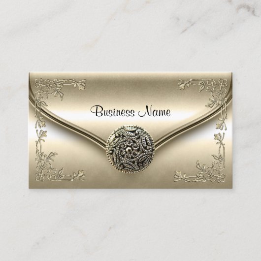 Elegantes klassisches Profil Business Sepia Cream Visitenkarte (Vorderseite)