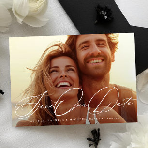 Elegantes klassisches romantisches Foto Hochzeit Save The Date