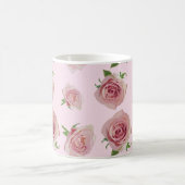 Elegantes klassisches Rosenmuster Blume Kaffeetasse (Mittel)
