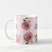 Elegantes klassisches Rosenmuster Blume Kaffeetasse (Links)